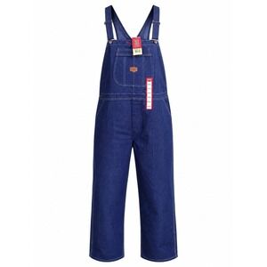 Red Kap Big & Tall 56X32 Men's Dark Blue Button Fly Denim Bib Overalls NWT
